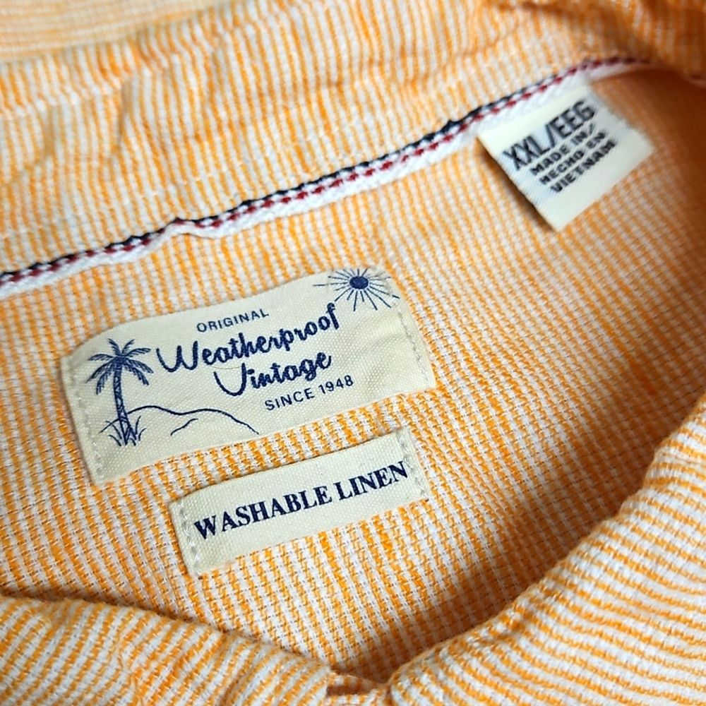 Weatherproof Vintage Washable Linen Buttondown Shirt - Picture 4 of 5